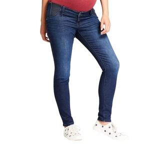 Isabel Women's Maternity Blue Side Panel Maternity Skinny Jeans Size 8